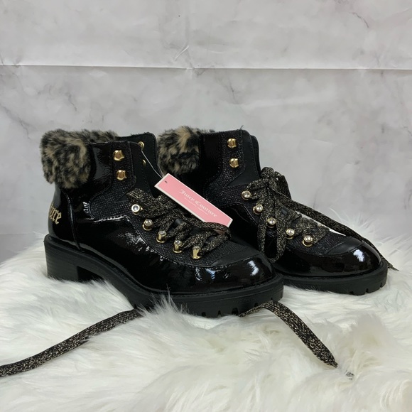 NWT Juicy Couture Indulgence Faux Fur Hiker Bootie - Picture 3 of 10